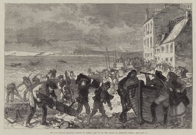 The Tay Bridge Disaster, Pieces of Wreck cast up on the Beach at Broughty Ferry by Sir John Charles Robinson
